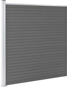 vidaXL Πάνελ Περίφραξης Γκρι 175 x 186 εκ. από WPC
