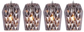 Φωτιστικό Οροφής Πολύφωτο Homelighting Luca 77-3723 Smoked Grey