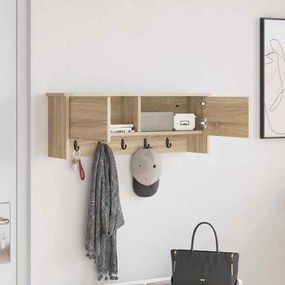 vidaXL Τοίχου Κρεμάστρα Sonoma Δρυς 80 x 20 x 30 cm Επεξεργασμένο ξύλο