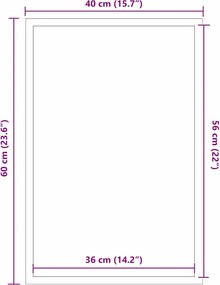 vidaXL Χαλάκι Εξώπορτας Μαύρο 40 x 60 cm Πολυπροπυλένιο