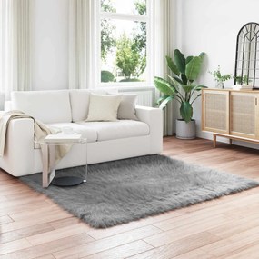 vidaXL Χαλί από τεχνητό πρόβειο δέρμα TAFALLA Γκρι 160 x 160 cm