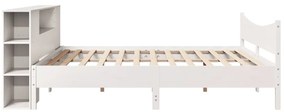 vidaXL Σκελετός Κρεβ. Χωρίς Στρώμα Λευκό 180x200 εκ Μασίφ Πεύκο