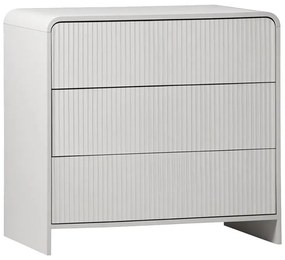 Συρταριέρα Zeplen pakoworld MDF σε λευκή απόχρωση 80x40x75εκ