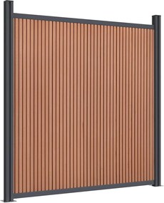 vidaXL Πάνελ Περίφραξης Καφέ 353 x 186 εκ. από WPC