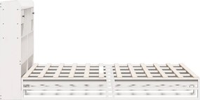 vidaXL Κρεβάτι Βιβλιοθήκη Χωρίς Στρώμα 140x200 εκ Μασίφ Ξύλο Πεύκο
