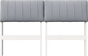vidaXL Ταπετσαρισμένο κεφαλάρι Ανοιχτό γκρι 120 cm