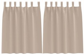 vidaXL Κουρτίνες με κουρτίνες 2 pcs Taupe 140x140cm Πολυεστέρας