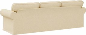 vidaXL Καναπές Κρεμ 245 x 82 x 80 εκ ύφασμα