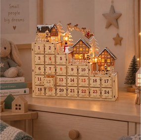 Χριστουγεννιάτικο Ημερολόγιο με LED - 38x10x34cm