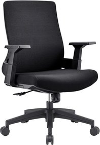 BF8950 Πολυθρόνα Γραφείου Mesh Μαύρο, Ύφασμα Μαύρο   1τμχ
