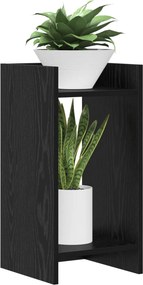 vidaXL Βάση φυτών Μαύρη Δρυς 30 x 30 x 60 cm Επεξεργασμένο Ξύλο