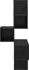 vidaXL Ράφι Γωνίας Τοίχου Μαύρη Δρυς 48 x 48 x 120 εκ.