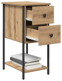 vidaXL Κομοδίνο artisan δρυς 32 x 42 x 70 εκ Επεξεργασμένο ξύλο