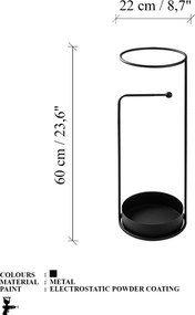 Ομπρελοθήκη Μαύρη SEMSIYE 22x22x60