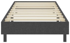 vidaXL Κρεβάτι Boxspring Σκούρο Γκρι 90 x 200 εκ. Υφασμάτινο