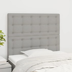 vidaXL Κεφαλάρι Ανοιχτό Γκρι 90x5x118/128 εκ. Ύφασμα