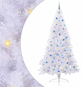 vidaXL Τεχνητό Χριστουγεννιάτικο Δέντρο Λευκό 240 cm PVC και Ατσάλι