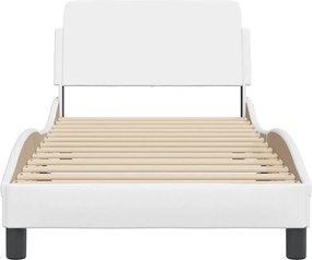 vidaXL Πλαίσιο Κρεβατιού Dover Λευκό 90x200 εκ. Συνθετικό Δέρμα