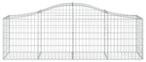 Συρματοκιβώτια Τοξωτά 13 τεμ. 200x50x60/80 εκ. Γαλβαν. Ατσάλι - Ασήμι