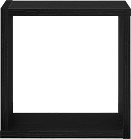 vidaXL Ράφια Τοίχου με ράφι Επιτοίχιο Μαύρη Οξυά Επεξεργασμένο ξύλο