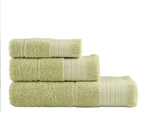 Πετσέτες Plush (Σετ 3τμχ) Olive Green Nima Σετ Πετσέτες 70x140cm 100% Cotton