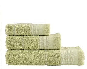 Πετσέτες Plush (Σετ 3τμχ) Olive Green Nima Towels Set 70x140cm 100% Βαμβάκι