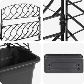vidaXL Πλέγμα γλάστρας Ανθρακί 58 x 29 x 78 εκ. PP