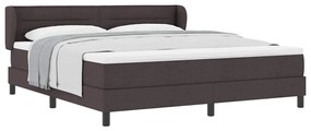 vidaXL Κρεβάτι box spring με στρώμα με στρώμα Σκούρο καφέ Σκούρο καφέ