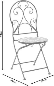 Τραπεζαρία Mosaic σετ 3τεμ μέταλλο μαύρο