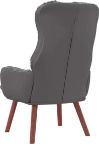 vidaXL Πολυθρόνα Γκρι 69 x 74 x 93 εκ. Δερματίνη