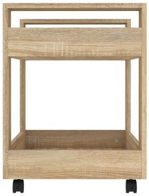 vidaXL Γραφείο Τρόλεϊ Sonoma Δρυς 60x45x60 εκ. από Επεξεργασμένο Ξύλο