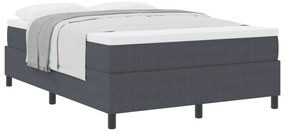 vidaXL Κρεβάτι Box Spring  με Στρώμα σε Σκούρο Γκρι, 140x200 εκ., από βελουτέ ύφασμα.