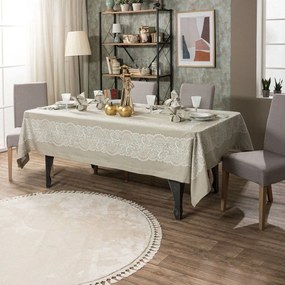 Τραπεζομάντηλο Clermont 06 Khaki Teoran 155x230 160x230cm Cotton-Polyester