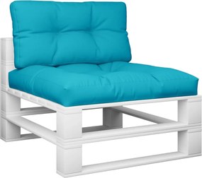 vidaXL Μαξιλάρια Παλέτας 2 τεμ. Τιρκουάζ Υφασμάτινα