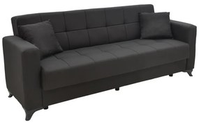 Σετ σαλονιού Modesto 2τεμ ύφασμα σε μαύρη απόχρωση 215x85x80 εκ.