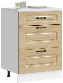 vidaXL ντουλάπι βάσης κουζίνας Kalmar Sonoma δρυς Επεξεργασμένο Ξύλο