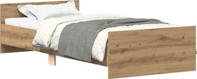 vidaXL Σκελετός Κρεβατιού Artisan Δρυς 80 x 200 cm Επεξεργασμένο Ξύλο