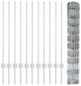 vidaXL Τεντώτο με στήριγμα Ασημί 1 x 25 m Ατσάλι