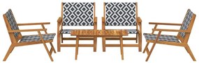 vidaXL Κήπου Καρέκλες με Τραπέζι 5 pcs Μαύρο 90 x 45 x 40 cm
