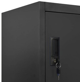 vidaXL Φοριαμός Ανθρακί 90 x 40 x 180 εκ. Ατσάλινος