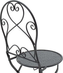 Τραπεζαρία Walen pakoworld σετ 3τεμ μέταλλο μαύρο