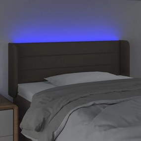 vidaXL Κεφαλάρι Κρεβατιού LED Taupe 103x16x78/88 εκ. Υφασμάτινο