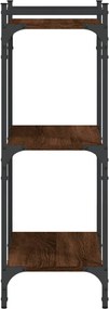 vidaXL Βιβλιοθήκη 3 Επιπέδων Καφέ Δρυς 60 x 30 x 86 εκ. Επεξεργ. Ξύλο