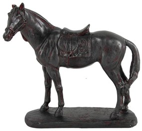 Artekko Labi Διακοσμητικό Άλογο Πολυουρεθάνης Μαύρο (23.1x10.2x24.1)cm