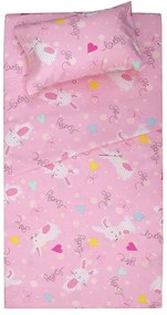 Πάπλωμα Παιδικό Σχ. Τζέιμι Σετ 2τμχ Pink Viopros  Semi-double 180x240cm 100% Βαμβάκι