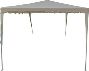 Κιόσκι Gazebo pakoworld μεταλλικός σκελετός - ύφασμα μπεζ 3x3m