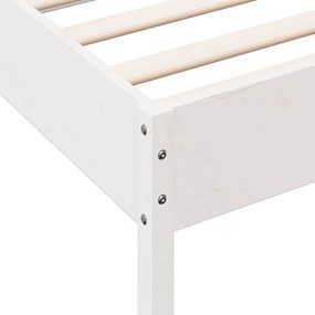 vidaXL Σκελετός Κρεβ. Χωρίς Στρώμα Λευκό 90x200 εκ Μασίφ Πεύκο