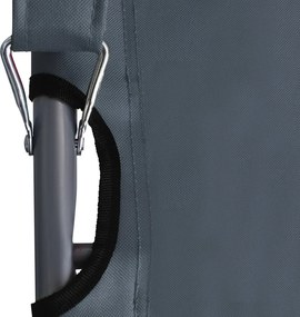 vidaXL Καρέκλες Παραλίας Πτυσσόμενες 2 τεμ. Γκρι Υφασμάτινες