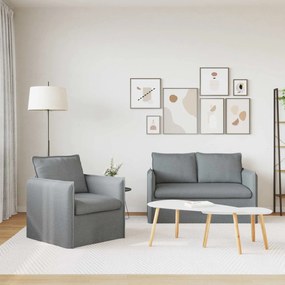 vidaXL Καναπές 2 pcs Ανοιχτό γκρι