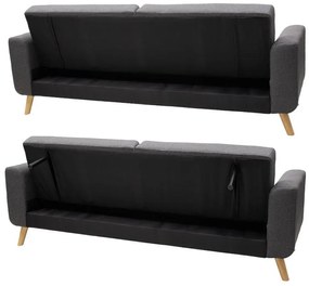 Καναπές - Kρεβάτι Carmelo Ύφασμα Ανθρακί 214x80x86 εκ. 214x80x86 εκ.